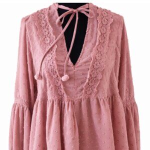 NY&C Babydoll Blouse Top Size Medium Gently Used